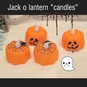 4 flickering "candles" 4 ur jockolantern /thanksgiving table. Battery Incuded